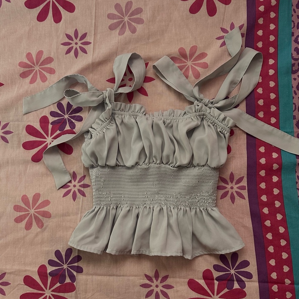 Forever 21 light blue tie-up top 💝